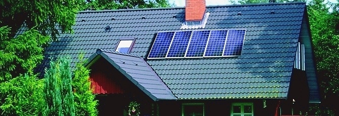 Solar panels on holiday / vacation house