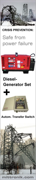 Crisis prevention: diesel generator set with automatic transfer switch box at power mains failure