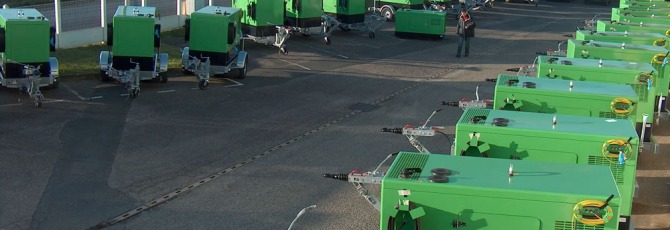 Mobile Stromerzeuger auf Straßenanhänger