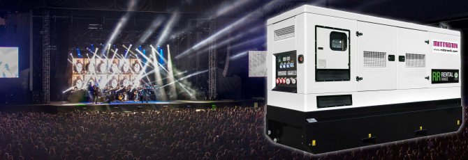 Mietpark-Generatoren - spezielle Stromerzeuger als Mietgenerator, z.B. für Events und Open-Air-Konzerte