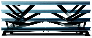 Alu-Vario Bühnenpodest / Scherenpodest, höhenverstellbar von 20 - 100 cm