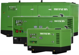 Silent diesel power generator sets, soundproofed